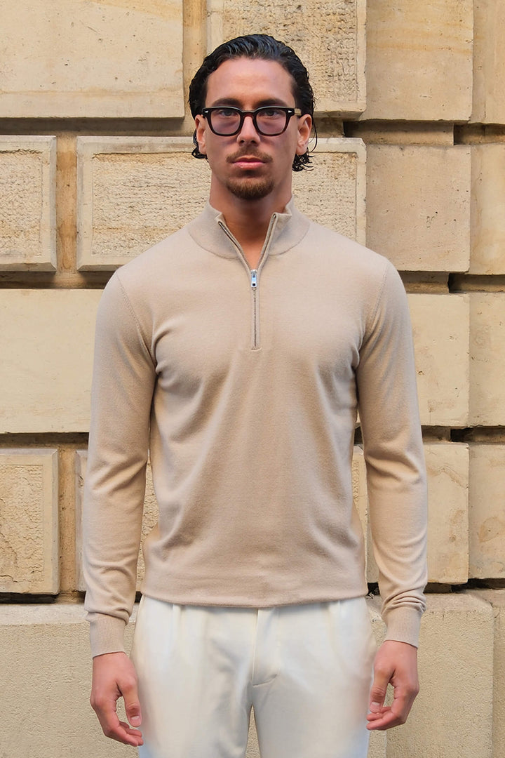 Porter Half Zip - Beige