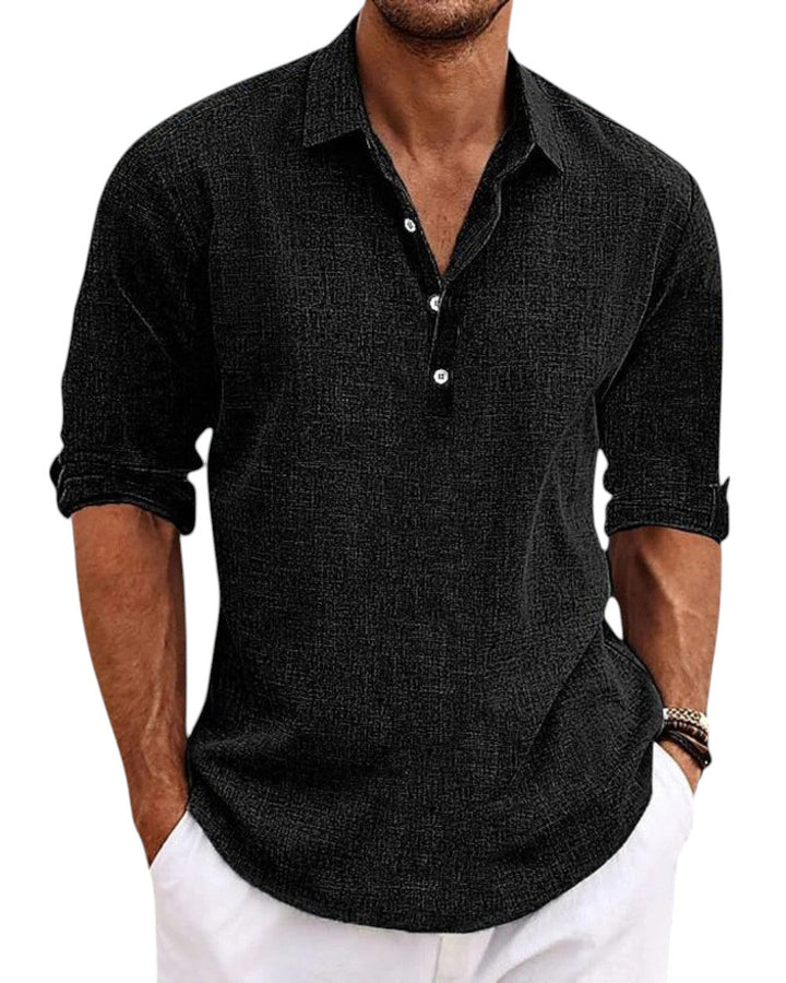 Pallogrino - Linen Button-Up Shirt for Men – Casual Summer Look