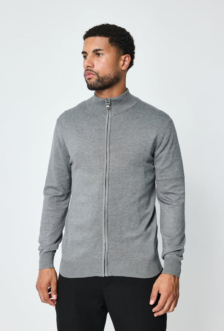 Faro Full Zip Sweater - Gray
