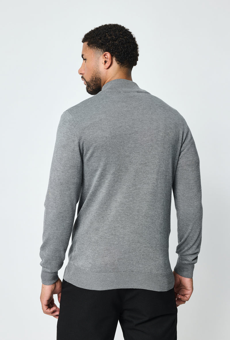 Faro Full Zip Sweater - Gray