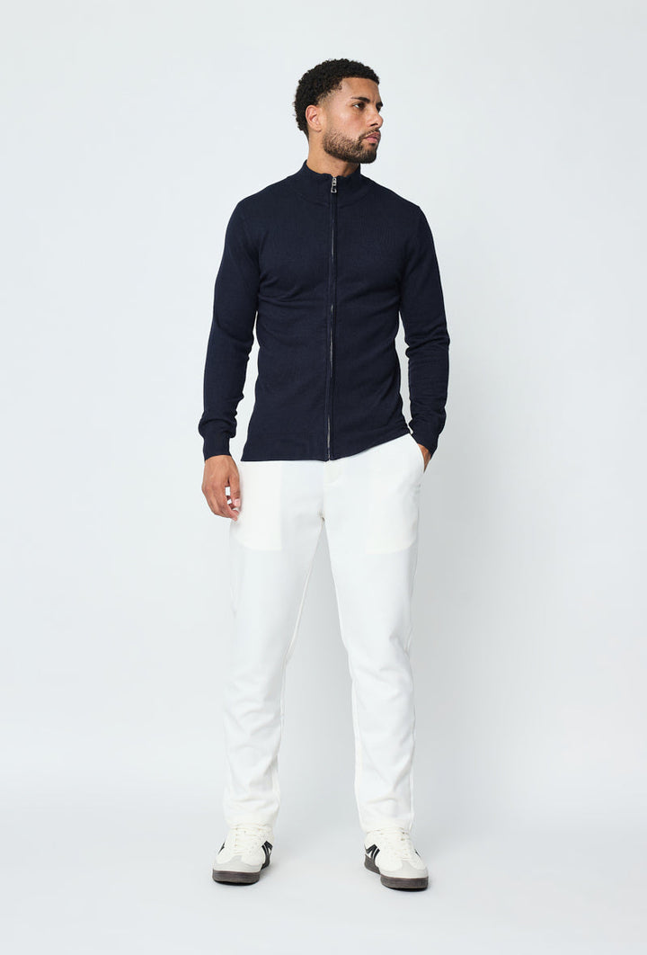 Faro Full Zip Sweater - Dark Blue